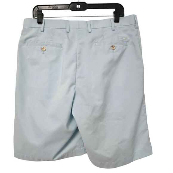 Peter Millar Crown Sport Blue White Pinstripe Shorts Size 35 - Picture 3 of 6